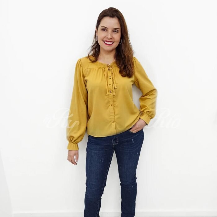 Calça de ganga push up em formato plus size