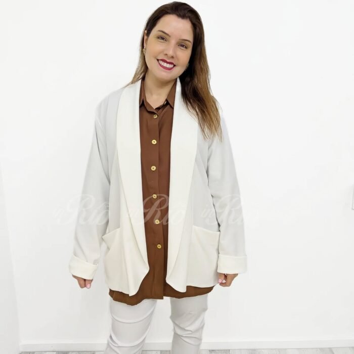 Blazer plus size leve