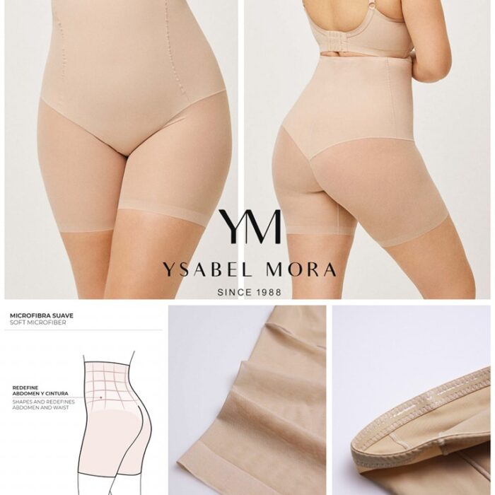 Calção/cinta redutora adelgaçante com efeito anti-atrito e sem marcação, da Ysabel Mora