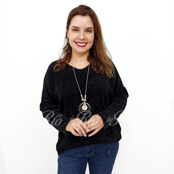 Camisola oversized em chenille