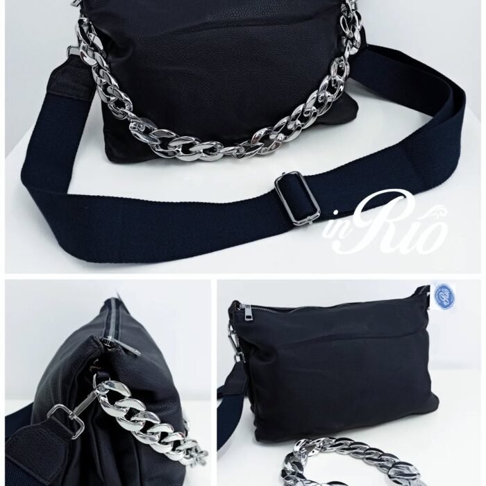 Mala azul escuro com 3 divisórias