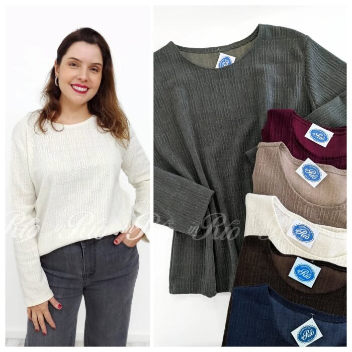 Camisola com padrão jacquard