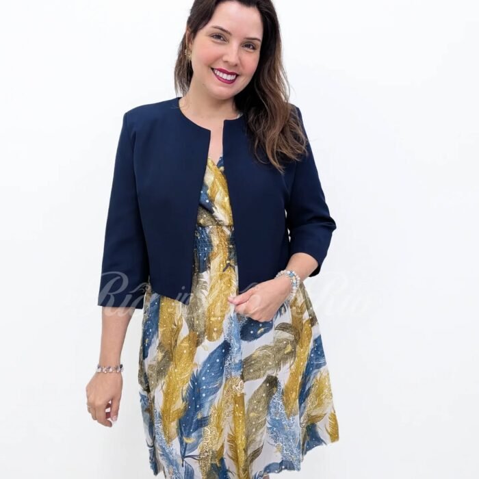 Blazer Bolero aberto para vestidos e saias