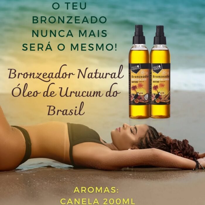 Bronzeador Natural - Óleo de Urucum do Brasil